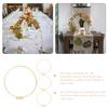 2 Set Garland Hoop Decoration Centerpieces for Tables Dream Catcher Round Wreath Frame Gold with Stand Flower Hoops Metal Rings