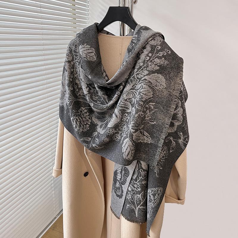 New Winter Shawl Scarves Wrap  Design Cashmere Scarf Women Warm Fashion Pashmina Femal Poncho Neckerchief Echarpe Bandana
