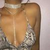 Multilayer Full Rhinestone Pendant Necklace Thick Women Statement Jewelry Gift