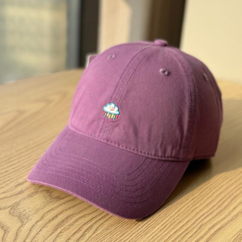 Spring And Summer Small Embroidery Soft Top Baseball Cap Female Big Head Circumference Showing Face Small Wide Brim Cap Male