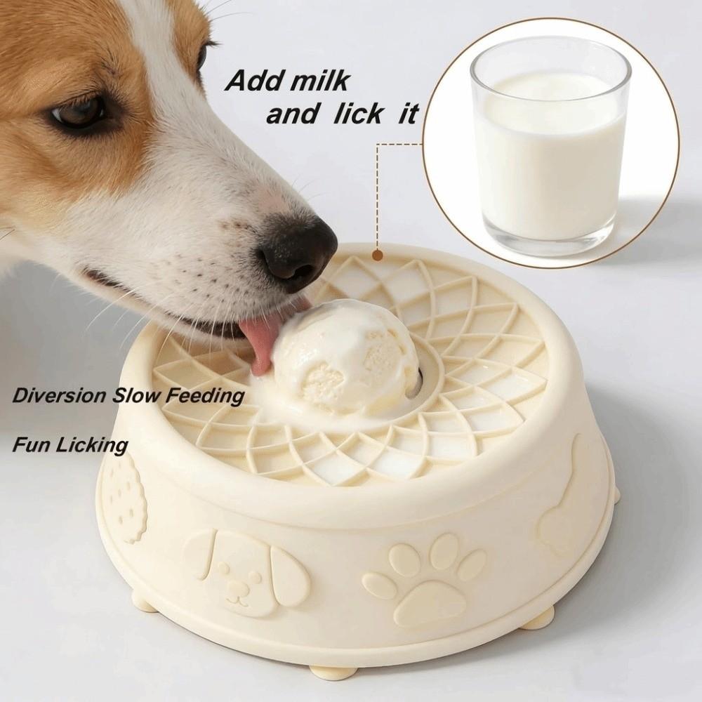 Bite Resistant Pet Lick Toy Silicone Yogurt Licking Plate Pet Supplies Slow Feeder Healthy Eating