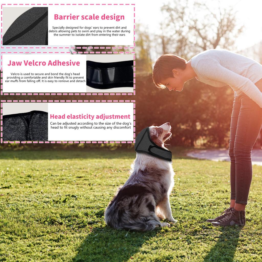 Dog Soothing Head Cover Waterproof Summer Swimming Waterproof Soothing Dog Ear Cover