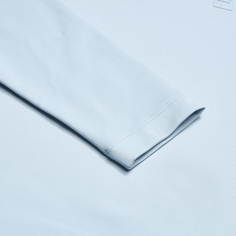 FILA Golf Series Simple Quality Casual Sports Comfortable Knitted Long Sleeve Polo Shirt Men tops Canal-Blue A11M615210FLB