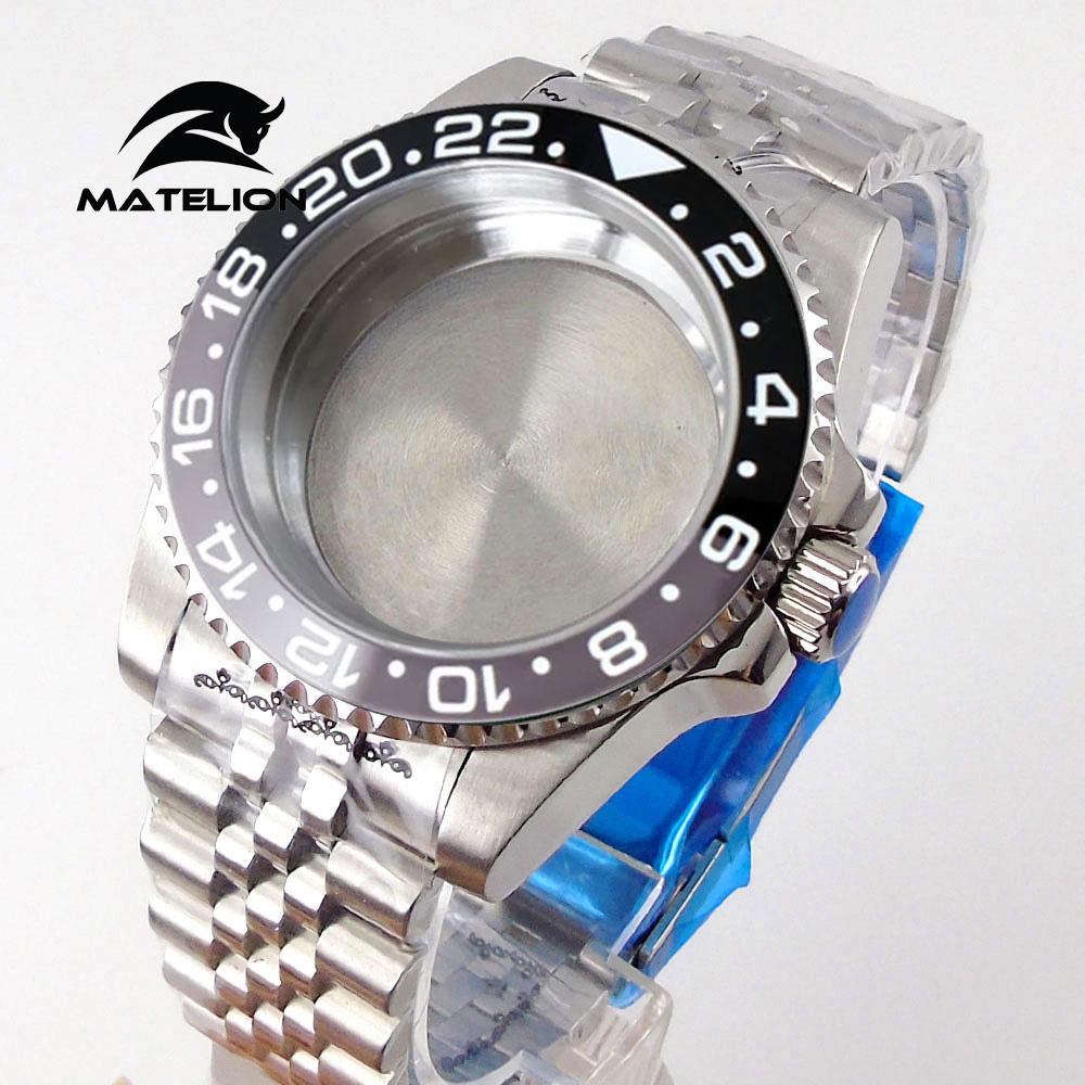 Matelion 200M Diving Case 40mm Fit NH35 NH36 NH34 GMT ETA 2824 PT5000 Watch Case Jubilee Bracelet Sapphire Glass Slide Buckle