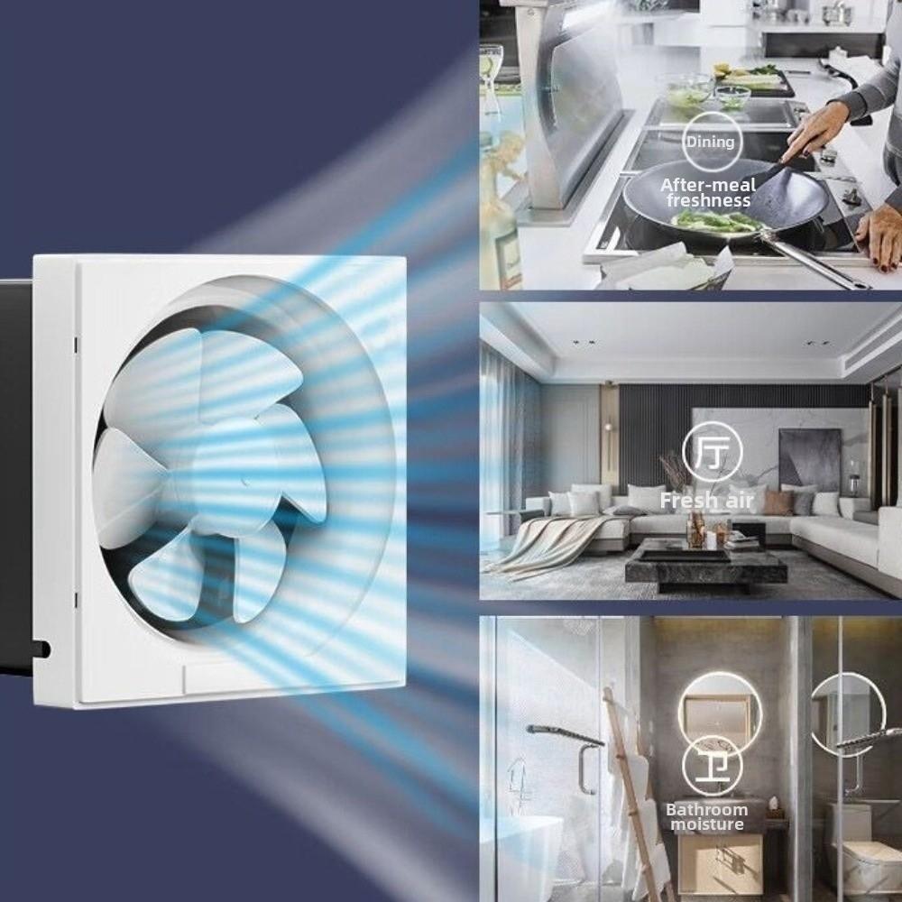 Two-way Wall Exhaust Fan with Power Switch Range Hood Fan Window Mounted Fan Basement