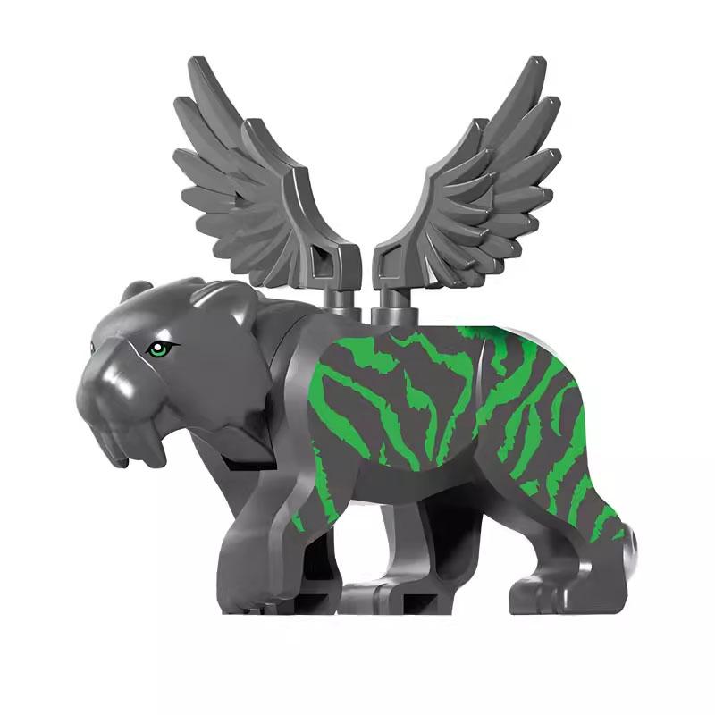 MOC Zwierzęta Zoo Klocki Słonie Tygrysy Słonie Małpy Łosie Niedźwiedzie Owce Wielbłąd Koń Krokodyl Lampart Mini Klocki DIY T11