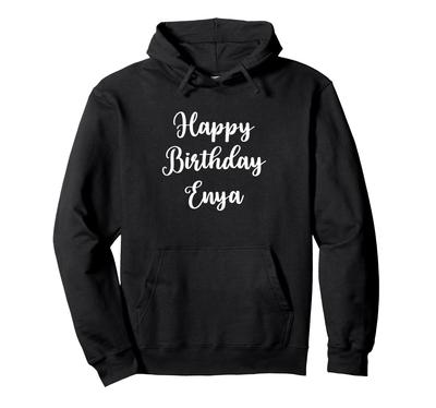 Enya Hoodie Happy Birthday Black M/L EB-02