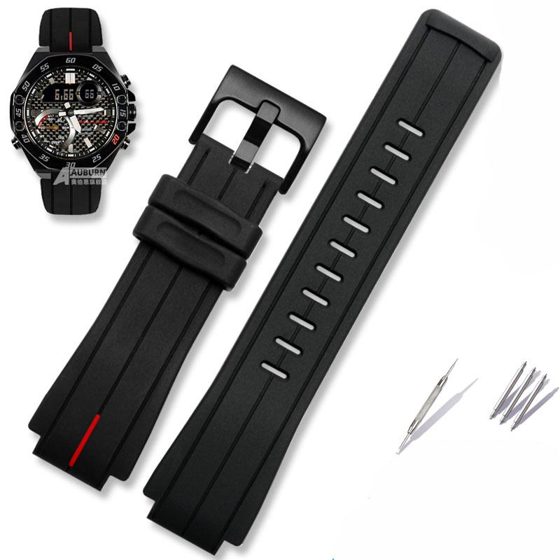 Gemodificeerde siliconen horlogeband vervanging Casio EDIFICE 20e jubileum Honda 5618 ECB-10HR-1APR sport waterdichte horlogeband