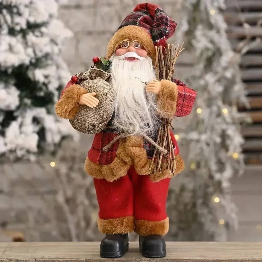 Santa Claus Doll Christmas Decoration for Home 30cm Santa Claus Doll Navidad Party Decor Xmas Ornaments New Year Gift