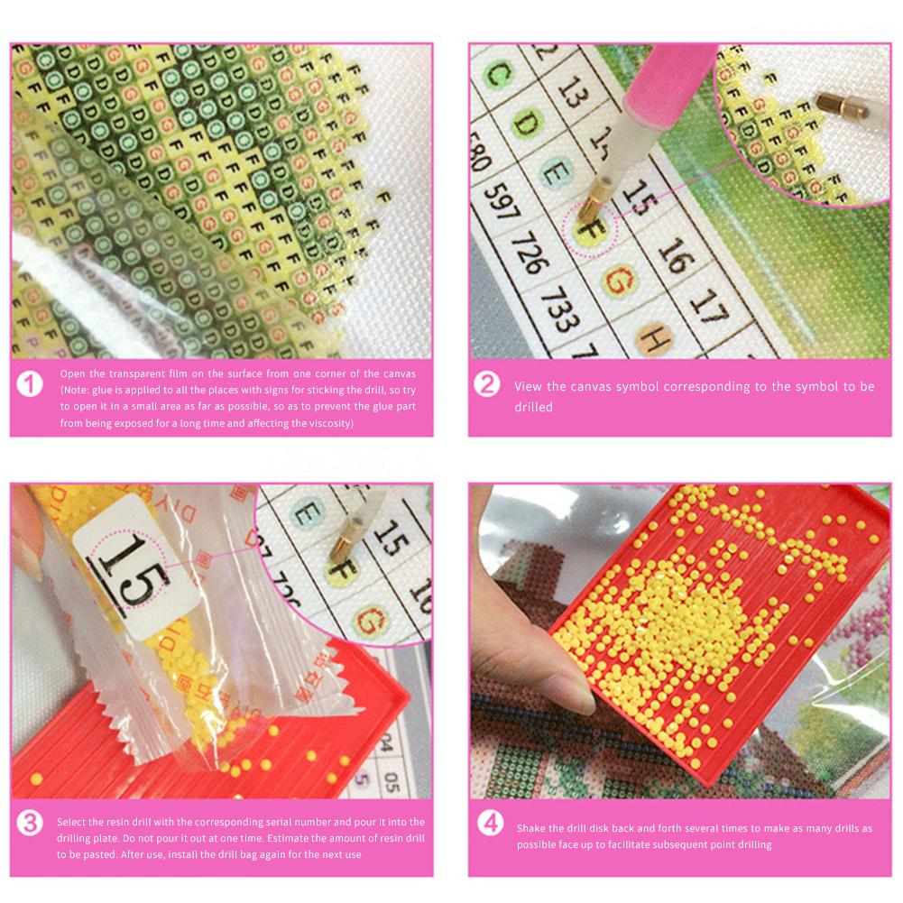 10x Harz Bohrschlamm DIY Diamantmalerei Handwerk Strasspunktier Ton