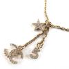 Great CHANEL Necklace Gold series Women C22S Used