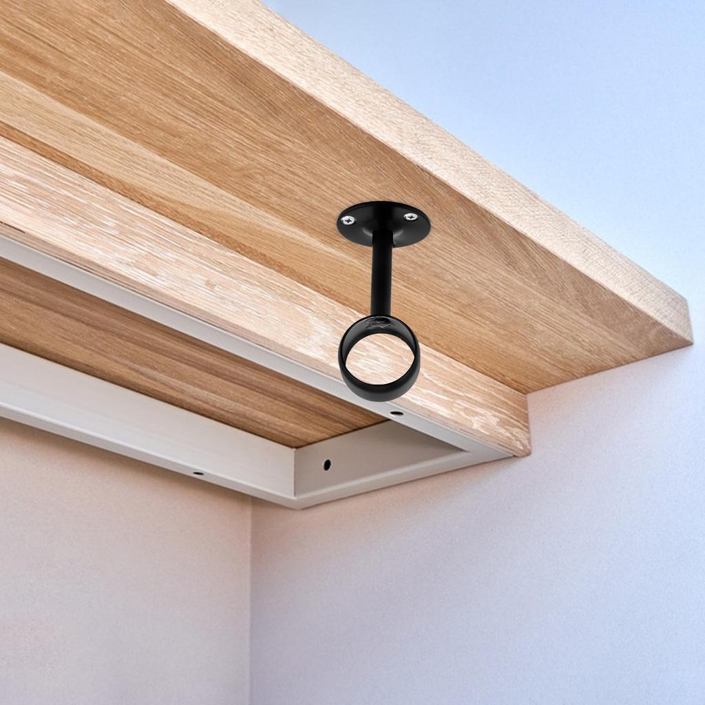 4Pcs Closet Rod Support Bracket Heavy Duty Adjustable Center Support Ceiling Mount Pipe Holder for Closet Wardrobe