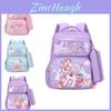Lightweight Nylon Kids Backpack With Fun Cartoon Characters For Grades One To Three