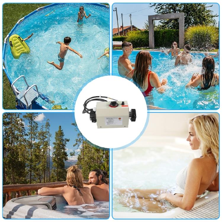 3000W Pool Heaters for Above Ground Swimming Pool, Immersions Water Heaters for Bathtub Electric Water Heaters Thermostat