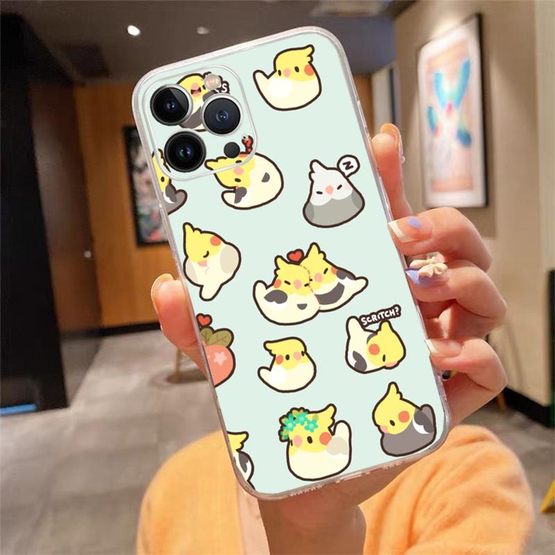 

Phone Case For iphone 17ProMax Air 16 15 14 13 Pro Max 15 16 Pro 15Plus Chubby Cockatiel bird iphone 13