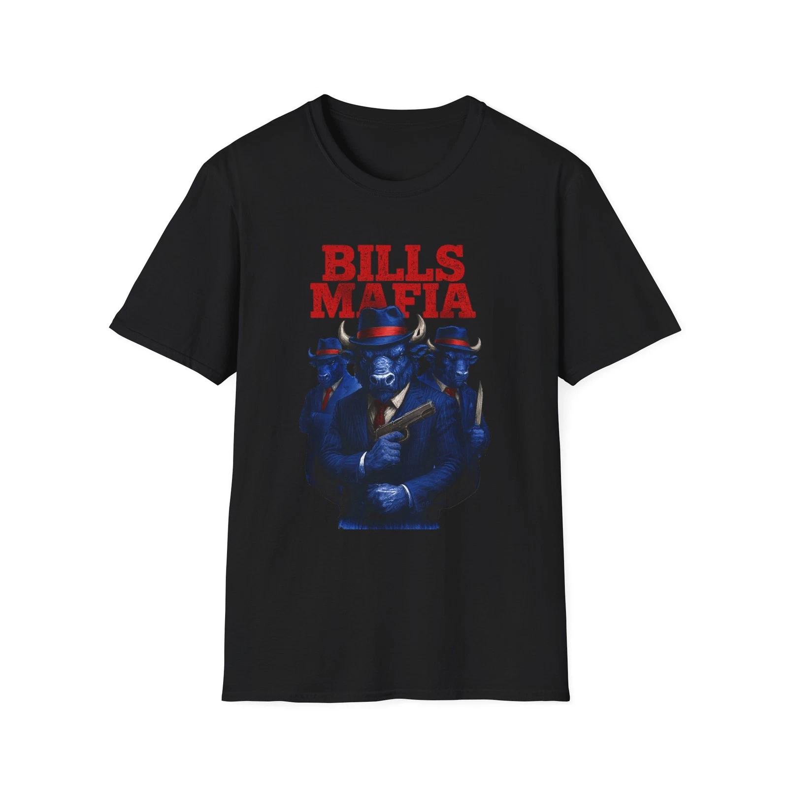 Men s and Women s T-shirts Bills Mafia Gangsters T-Shirt, Buffalo Football Fan Shirt, Unisex Tee, Sports XL