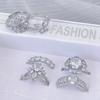 Crown White Diamond Zircon Temperament Retro Personality Adjustable Ring Open Ring Stacked Index Finger Ring