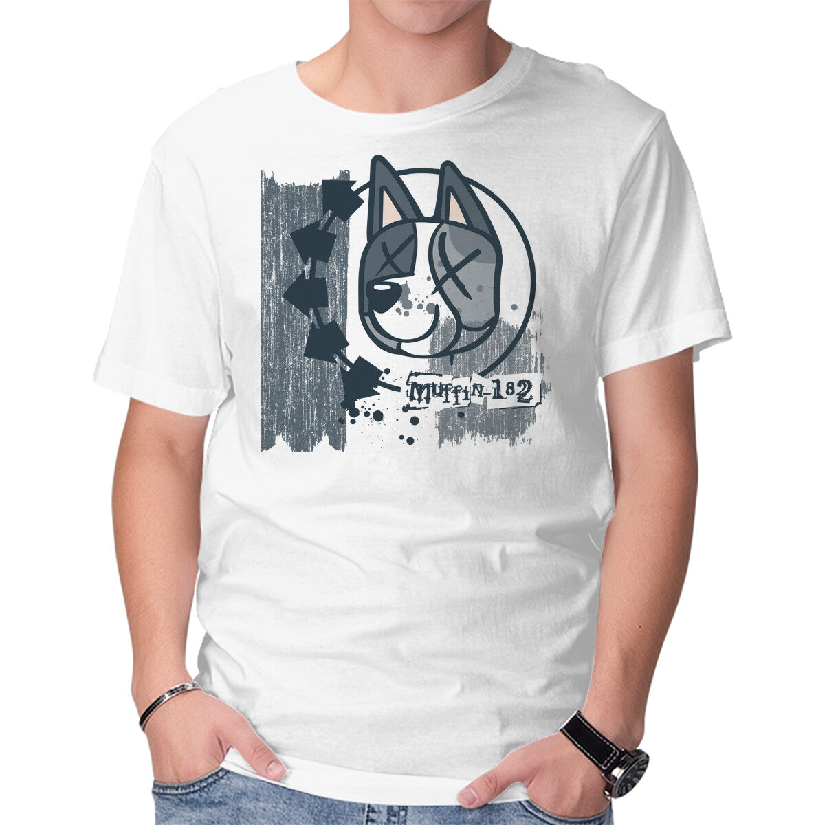 Unisex Crew Neck T-Shirt Muffin-182 Graphic Short Sleeve Casual Tee XXL