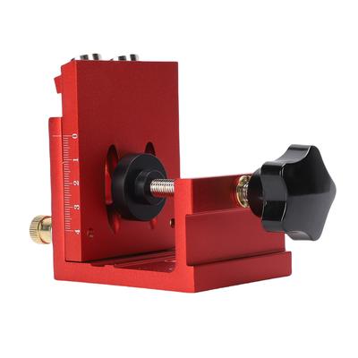 Inclined Hole Drilling Positioner,     Hole Jig Kit, 15 Degrees  Angle Aluminum Alloy Woodworking Drilling   for Cabinet, Furniture 