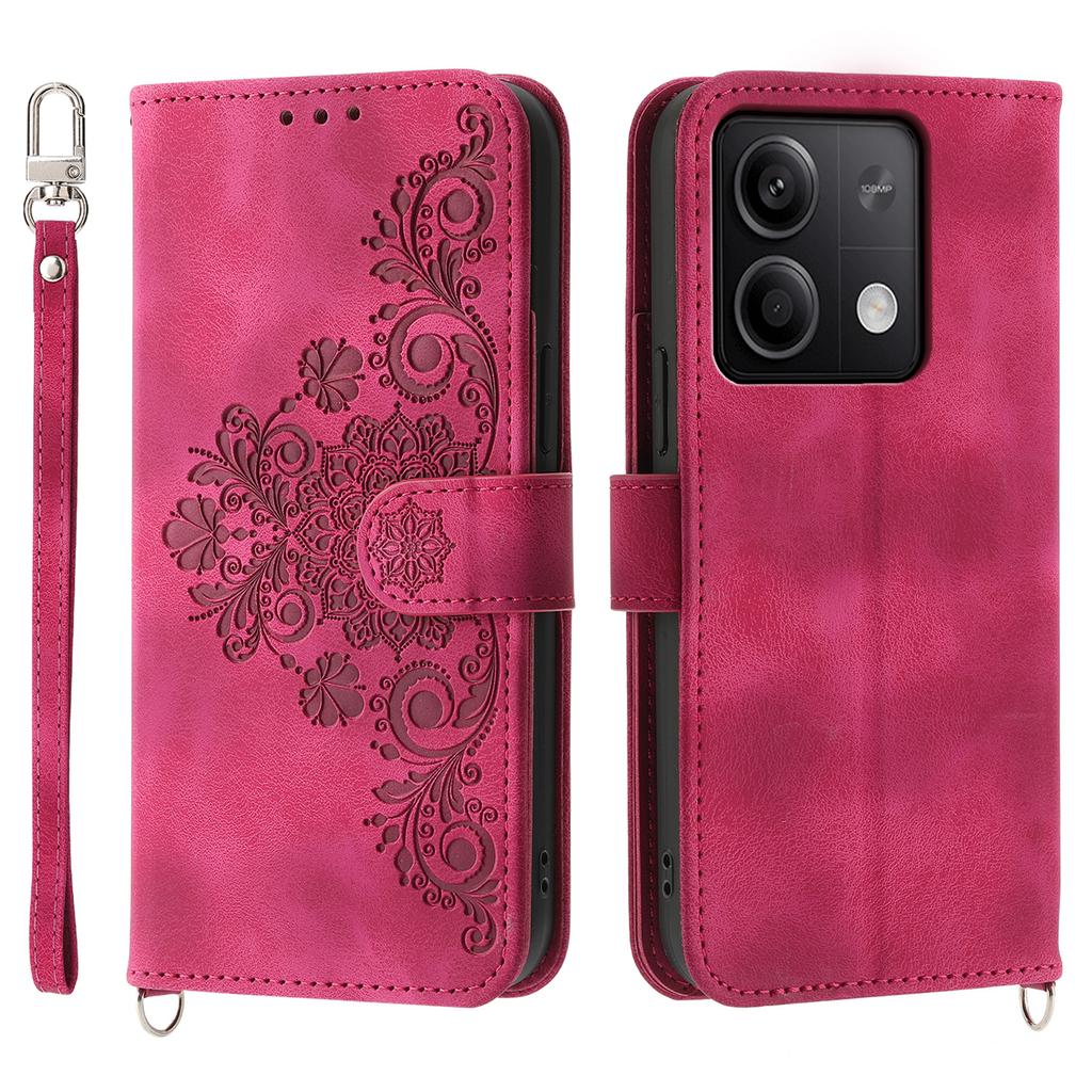 For Xiaomi Redmi Note 13 5G/Note 13 5G (China) Leather Phone Case with 2 Straps