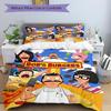 3-teiliges Bob's Burgers Familienabenteuer Bettwäsche-Set Bettbezug Kissenbezug Zuhause Weihnachts-Xmas Halloween Geschenk 1 Bettbezug 2 Kissenbezüge M929474