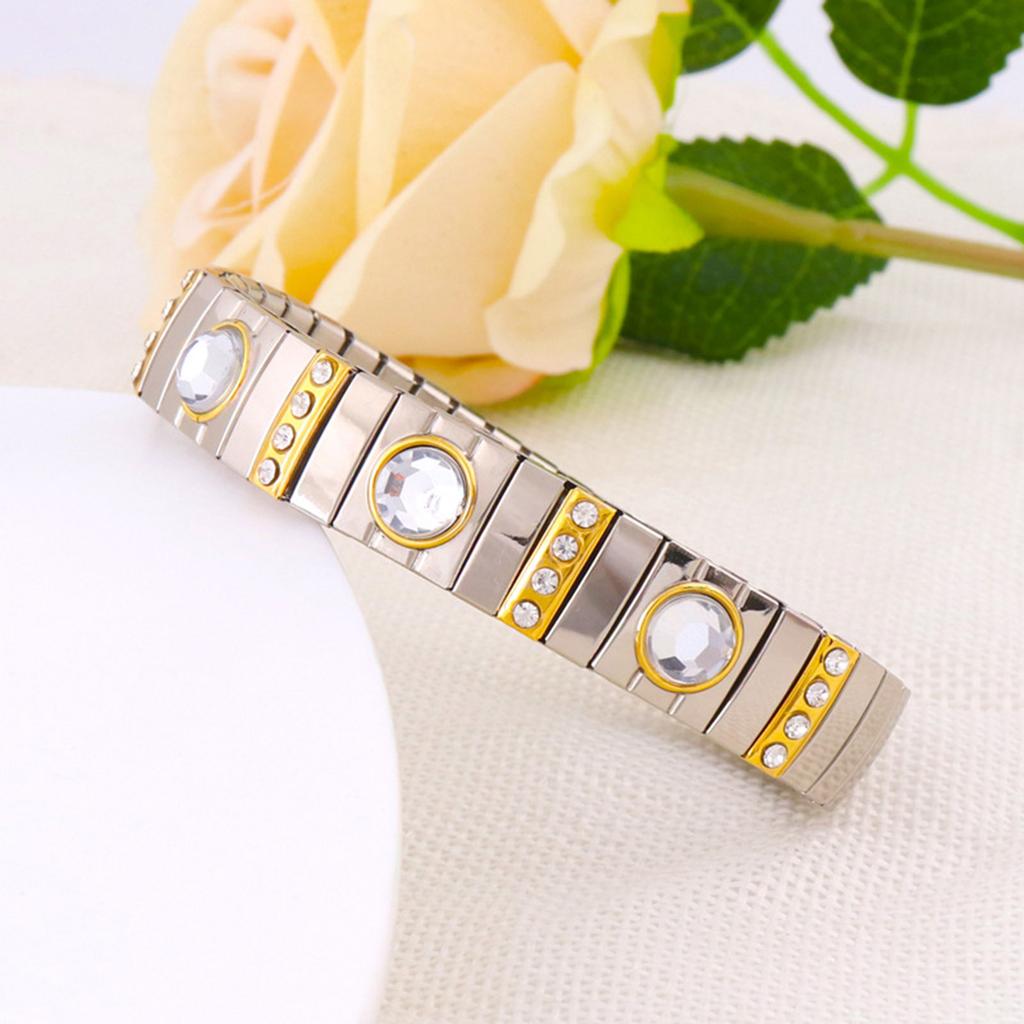 Elegant Stretchable Rhinestone Bracelet Beautiful Stretch Bracelet with Rhinestones Stylish Bangles for Fashion Lovers