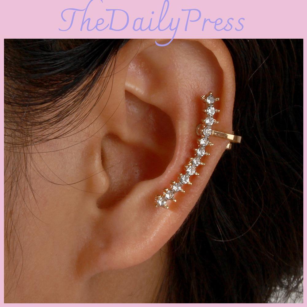 Ear Contemporary Clips With Water Diamonds For Gift Giving And Social Events