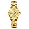 Rhombus Ladies Dual Calendar Waterproof Luminous Wristwatch with Solid Strap - Fashionable Gift for Women