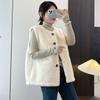 Gilet en laine d'agneau grande taille: Veste sans manches confortable d'automne/hiver pour femmes