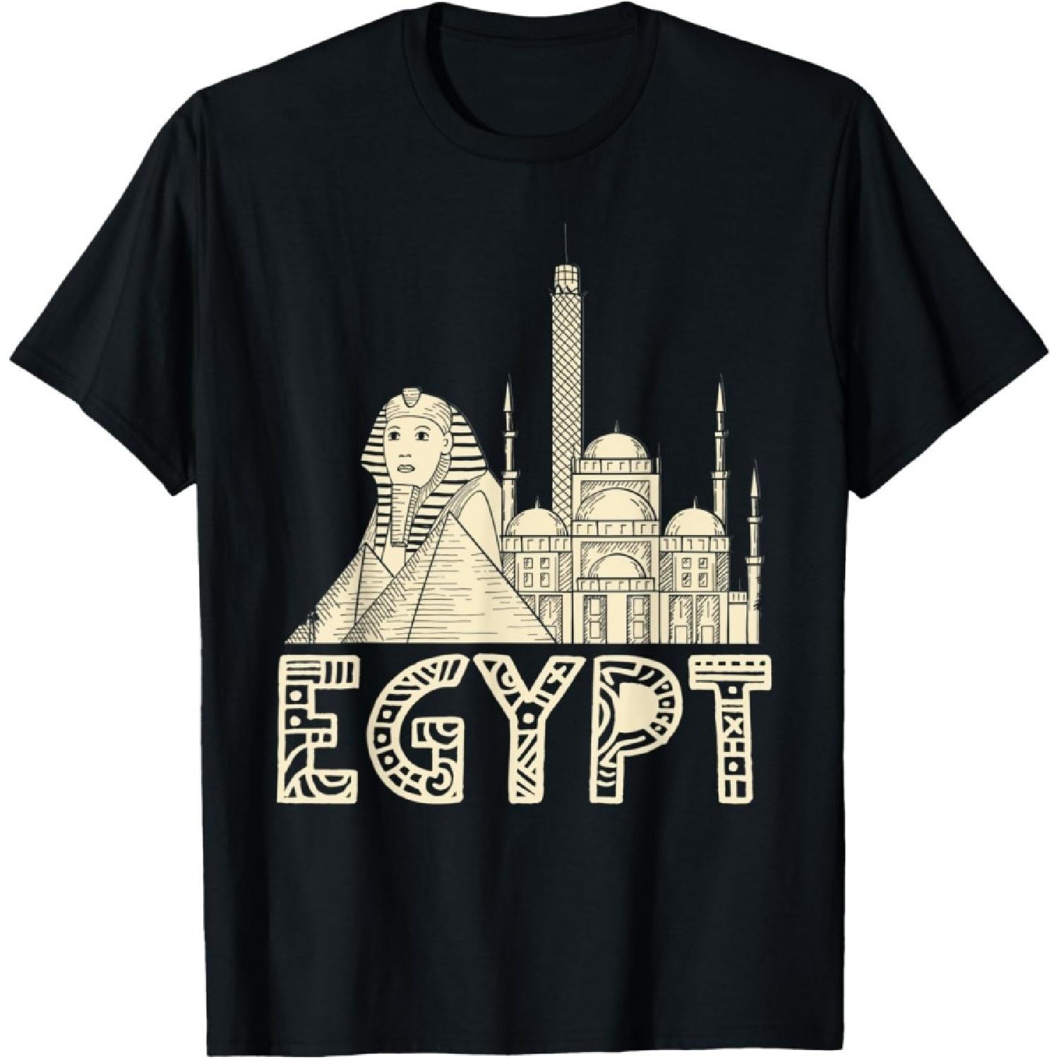 Egypt Vacation Pyramids Sphinx Egyptian Holiday T-Shirt S