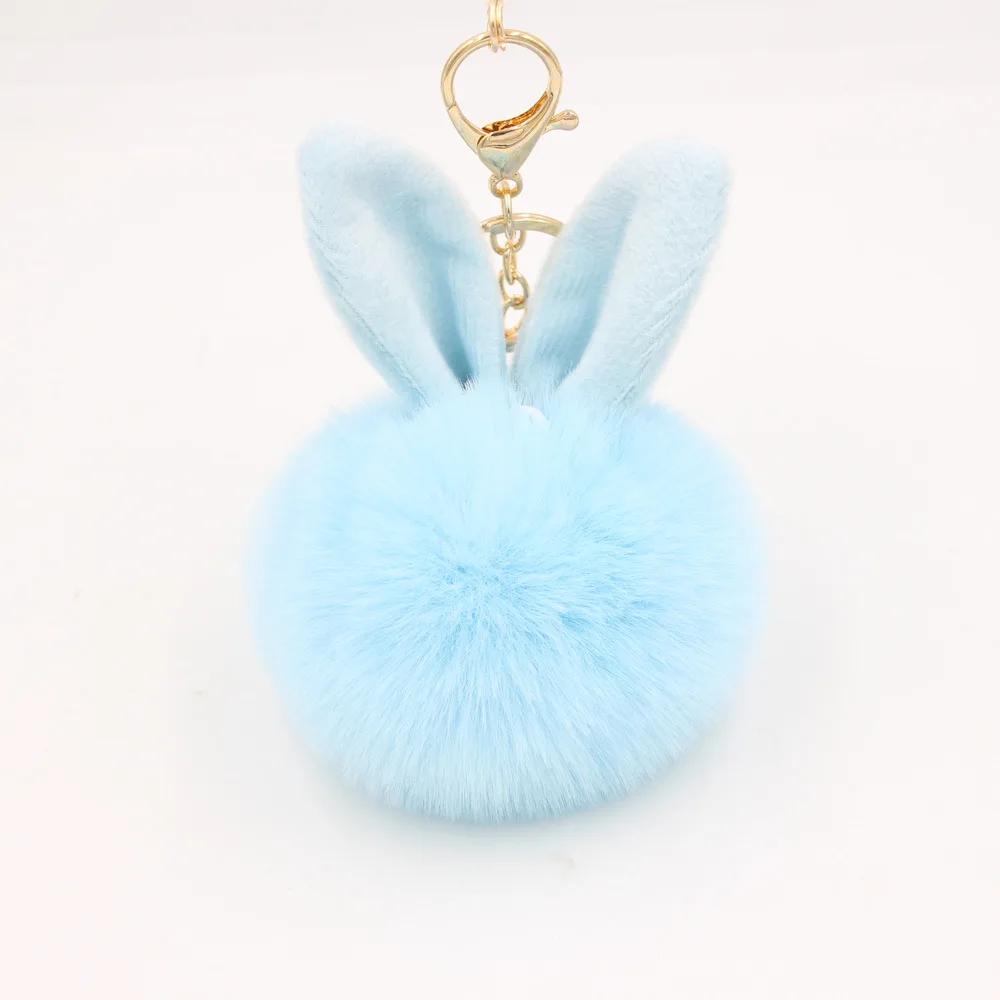 Rabbit Ear Hair Ball Keychain Pendant Plush Pendant Imitation Fur Bag Jewelry Fury Ball