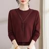 Yalu Women's Mid-Age Casual Long Sleeve Knit Sweater