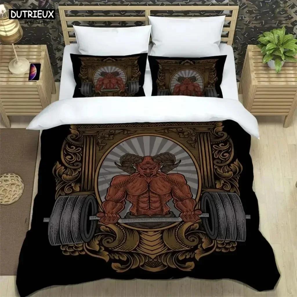 3D Print Medieval Dark Retro Digital 3D Duvet Cover Bedding Set Comforter Linen Pillowcases Home Decor Single Double King Queen
