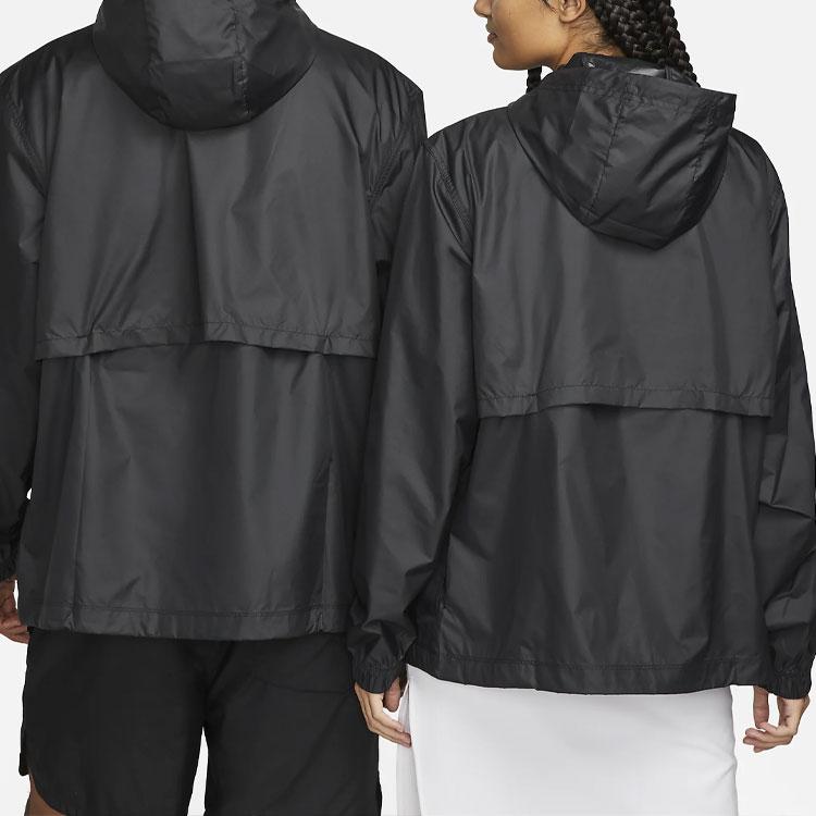 Nike Sportswear Essential Repel Zip-Up Hooded Jacket Unisex Outerwear Black DM6179-010