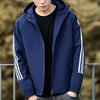 Three-bar Jacket Men's Casual Fashion Trend Hooded Slim-fitting Simple Men's Jacket Autumn Jacket