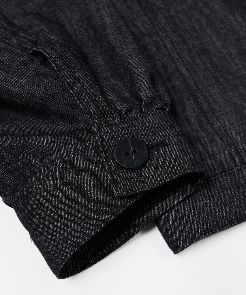 Frizmworks Shirring Trucker Jacket _ Black