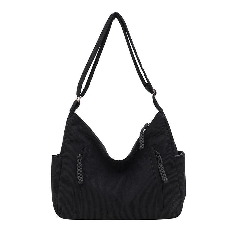 New Corduroy Bag Female Students Class Crossbody Bag Large Capacity Commuter Jane Tote Bag About Shoulder Bag