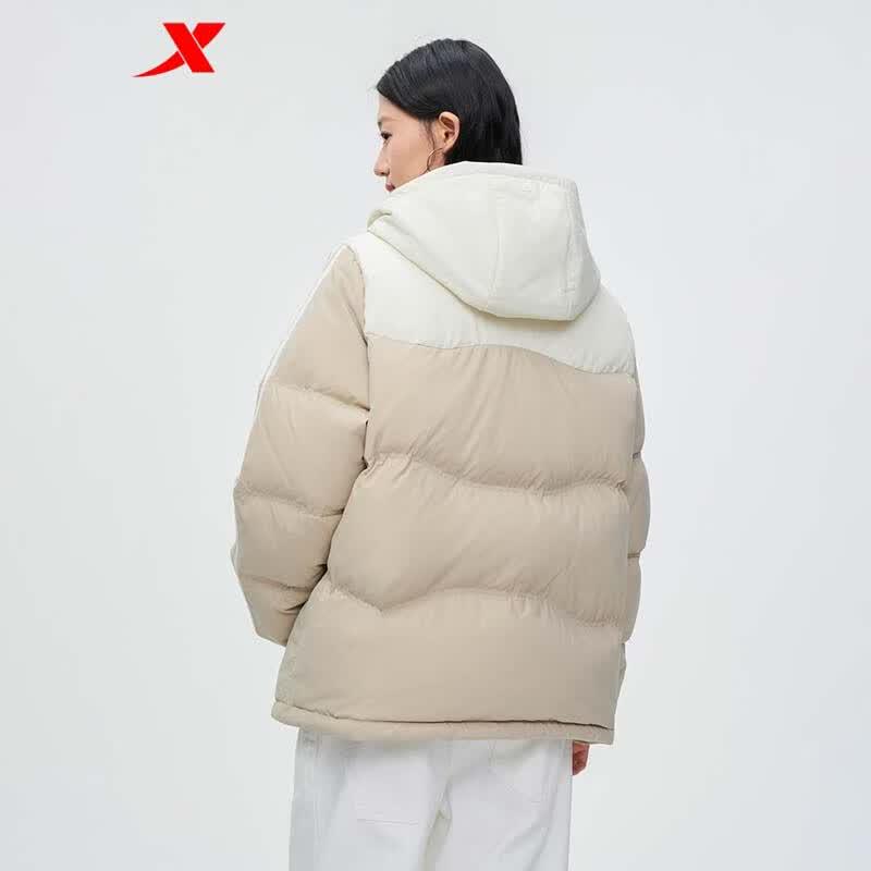 XTEP Women's Hooded Down Puffer Jacket