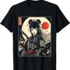 Gothic Samurai Kunst Frau Mit Katana Schwert T-Shirt(3)