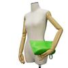 Used 9896 Logo Embossed Pouch 241390 7931, Foil Stamped, Light Green, Strap, Excellent Condition, New Logo, Lime,