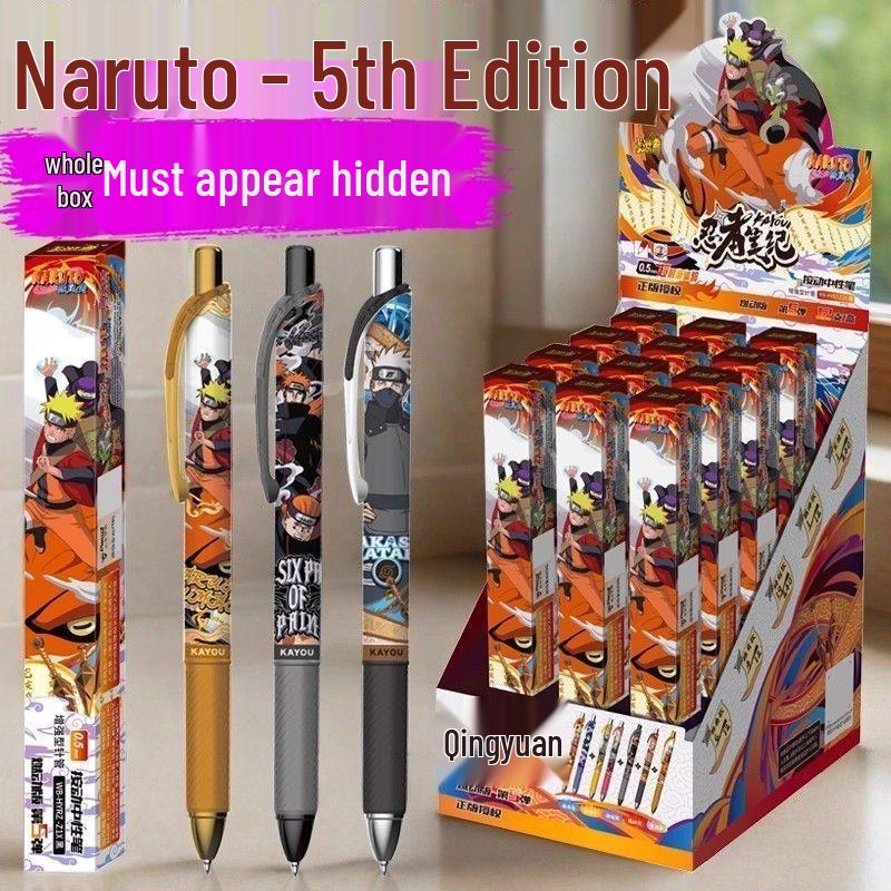 Карточная игра Наруто: Издание 5-й серии - Ручка-клик Узумаки Наруто и Блокнот-сюрприз для детских канцелярских принадлежностей.