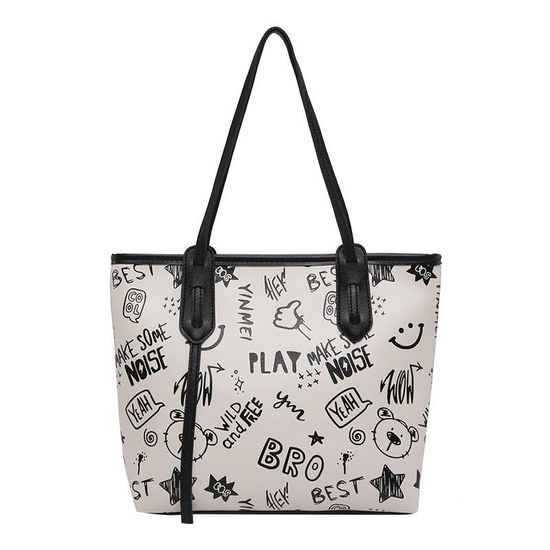 

Stylish Large Capacity Tote Bag For Women In Chic Urban Minimalist Design With Color Block Patterns