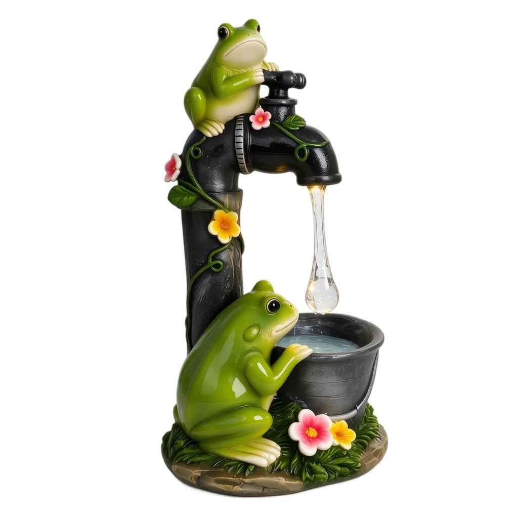 Solar-Powered Water Ornament Light, Resin, Height: 23.5 cm, 1 ornament