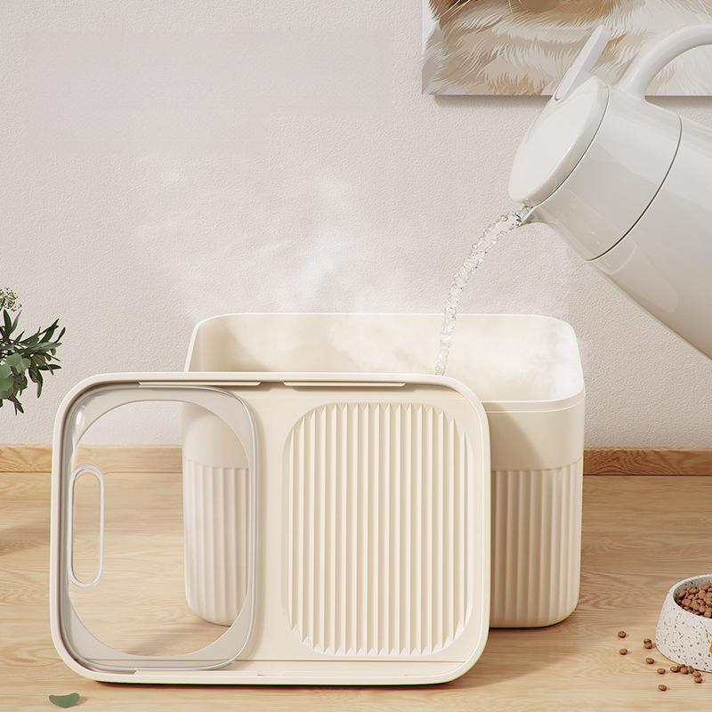 Dog Food Storage Container With Airtight Lid 5/10/15l Large Capacity Moisture Proof Dog Cat Dry Food Bin For Pet Supply Storage