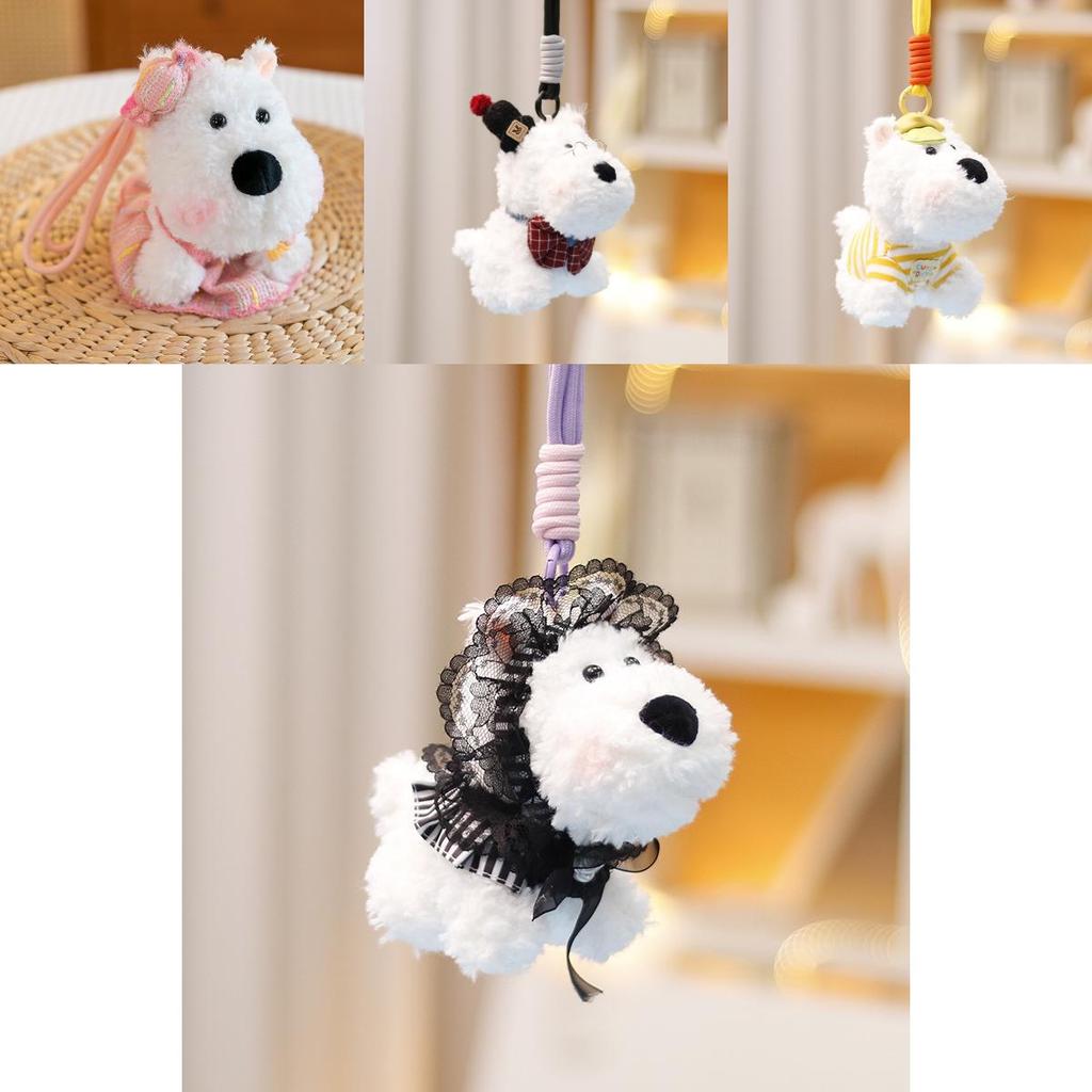Lovely West Highland Terrier Plush Doll Keychain Super Soft Toy Perfect For Gifts