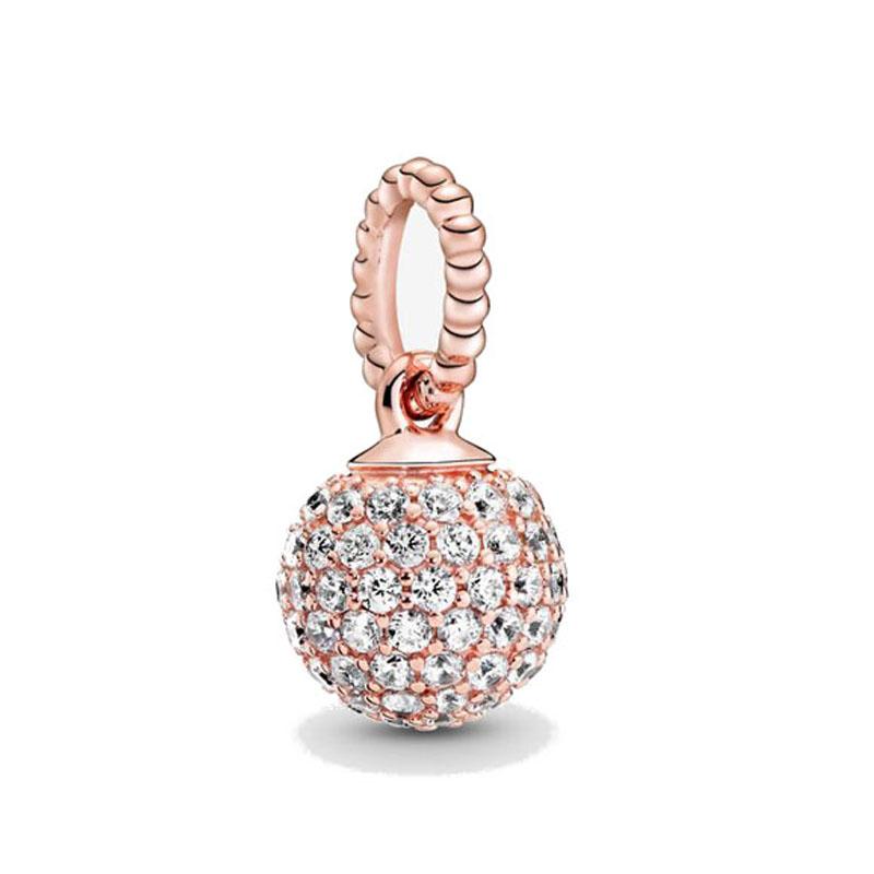 Rose Gold Series 925 Silver Cake Butterfly Cattle pendant Charm Bead Fit Bracelet Jewelry For Annversary Gifts