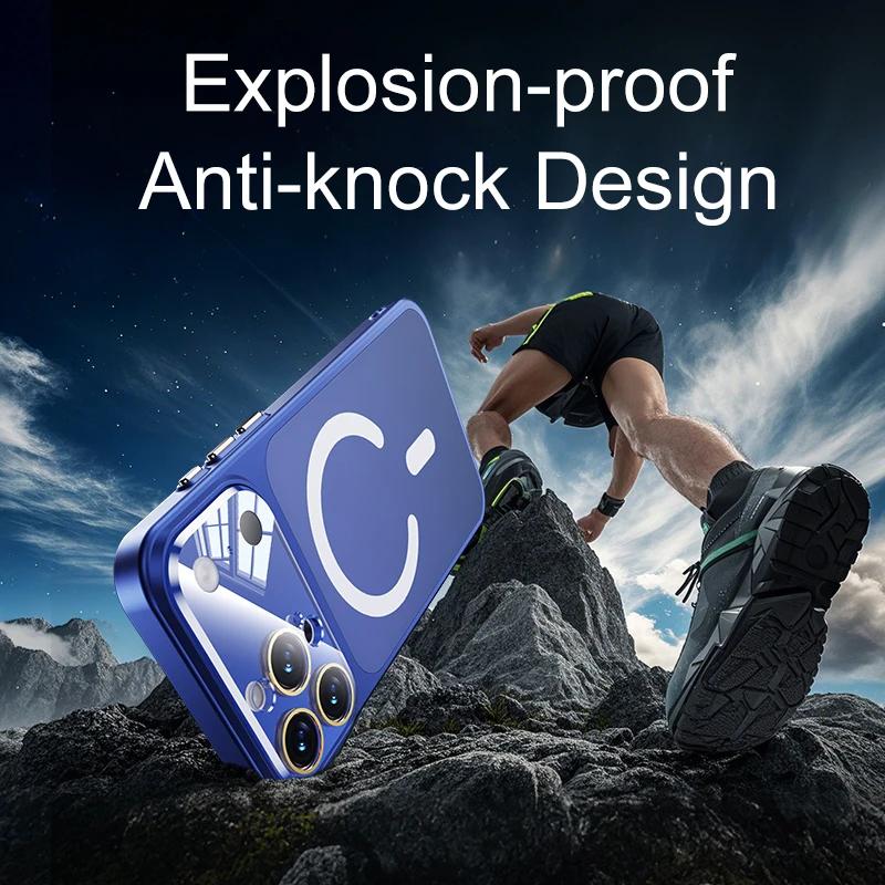 Original Matt für Magsafe Kabelloses Laden Nano AG Hülle für iPhone 17 16 15 14 13 Pro Max Gehärtetes Glas Kameraschutzhülle