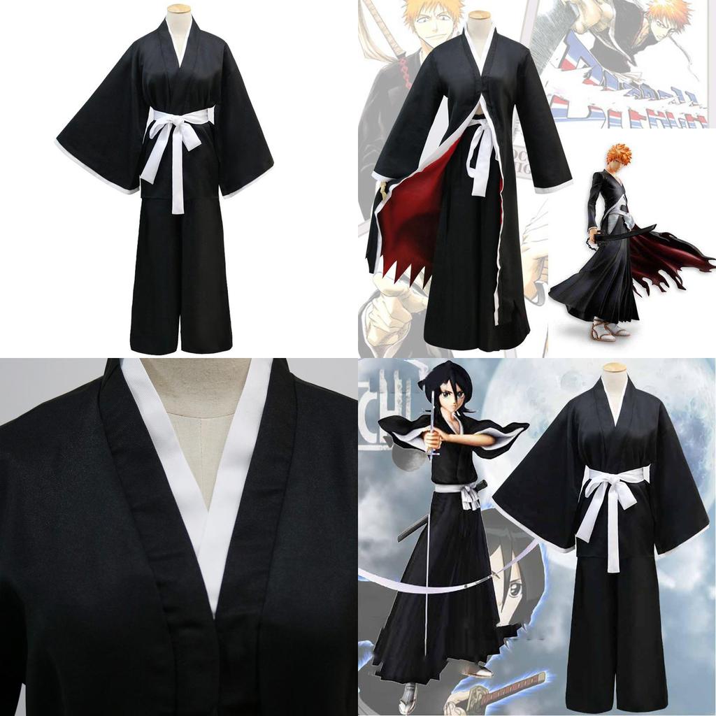 Hochwertiges Bleach Kurosaki Ichigo Cosplay-Kostüm mit zeitlosem Umhang-Design