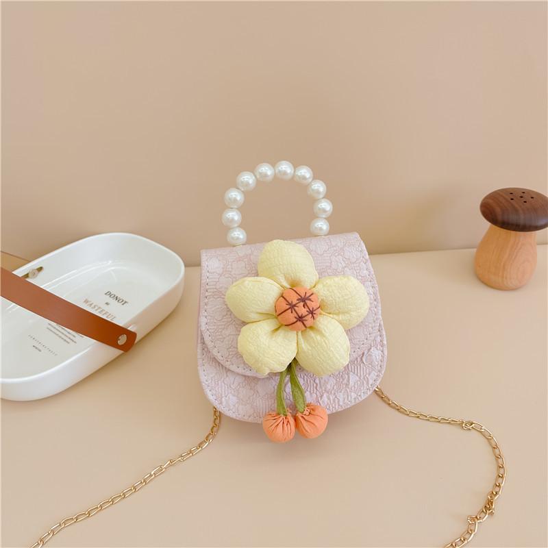 Fresh Flower Children's Bag 2025 Autumn New Chain One Shoulder Crossbody Bag Fashion Portable Decorative Bag