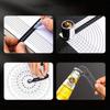 Compass Function Magnetic Drawing Tool Ruler Angle Measurement Protractor Style Multifunctional Drawing Ruler